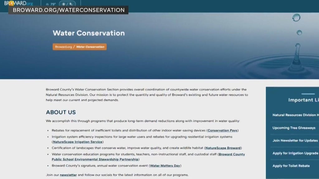 Miami-Dade, Broward prioritizing water conservation by offering rebates, free products — CBS Miami, Weston Real Estate news