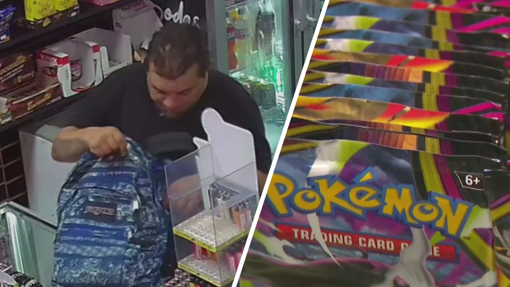Sweetwater smoke shop owner seeks help identifying man seen on video stealing Pokémon cards — CBS Miami, Weston Business news