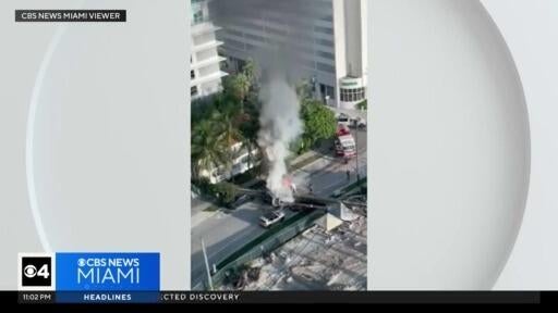 Neighbors react after a drilling rig collapses and injures 4 people in Brickell — CBS Miami, Weston Community news
