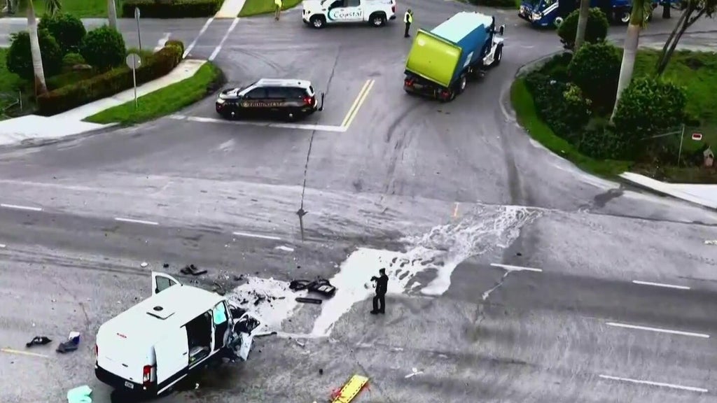 3 injured in violent Davie crash involving van, recycling truck, police say — CBS Miami, Weston Health news